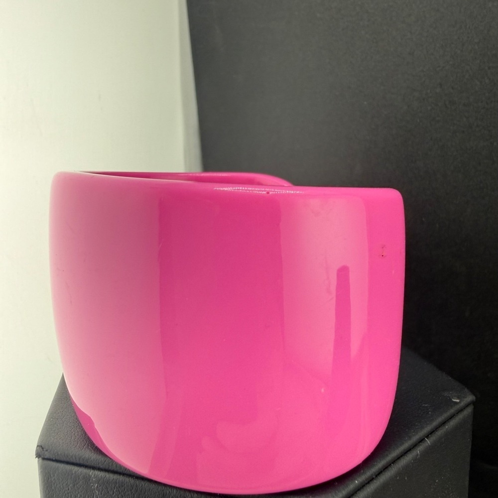 Vintage Estate Cuff Bracelet Pink Wide Acrylic Lucite Retro 7"